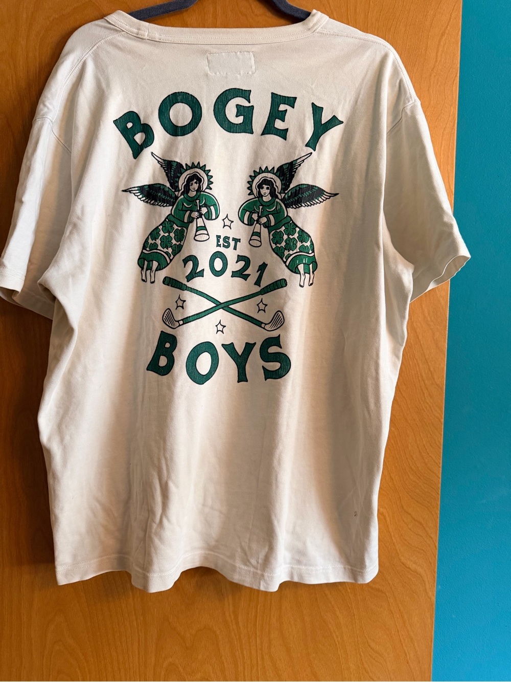 Bogey Boys Short Sleeve Tee in Cream - Picture 2 of 4